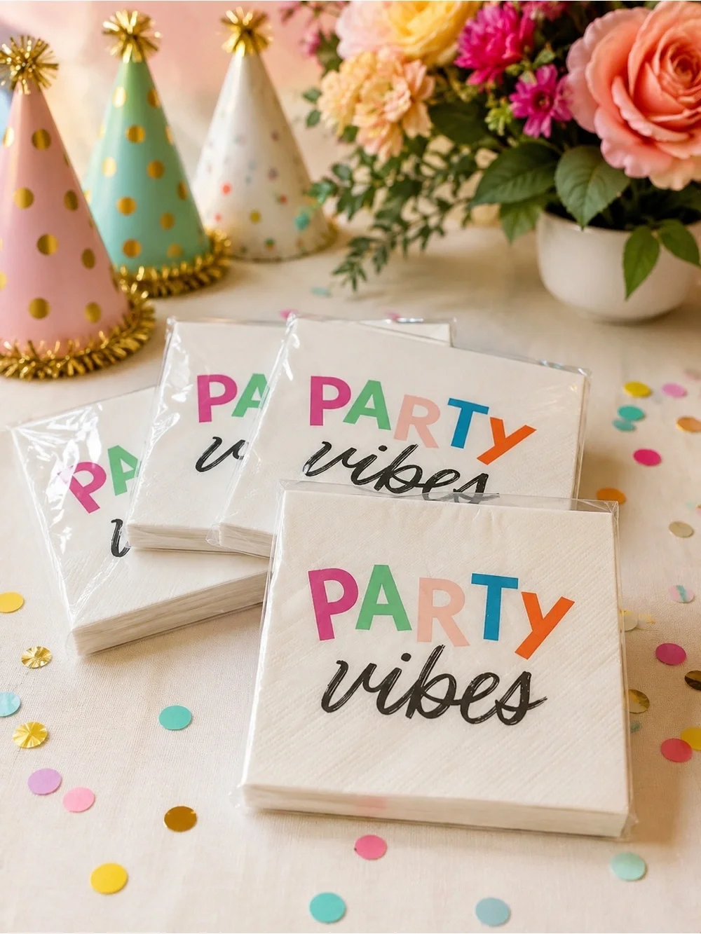 Party Vibes Multicolor Cocktail Napkins